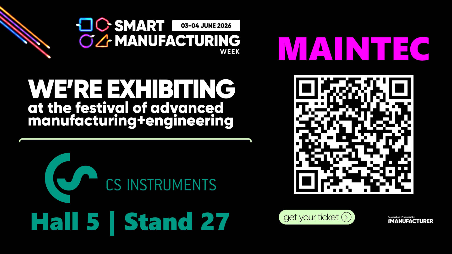 CS INSTRUMENTS at MAINTEC 2026 in Birmingham | CS INSTRUMENTS