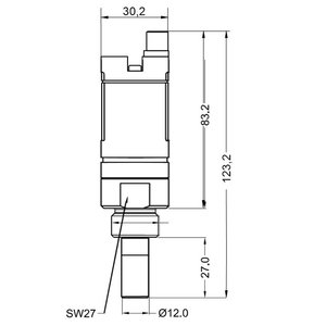 Abmessungen des Ölsensors FO510