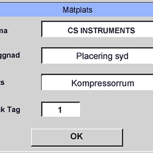 LD 500 / 510 - displayskärm: "Mätpunkt"