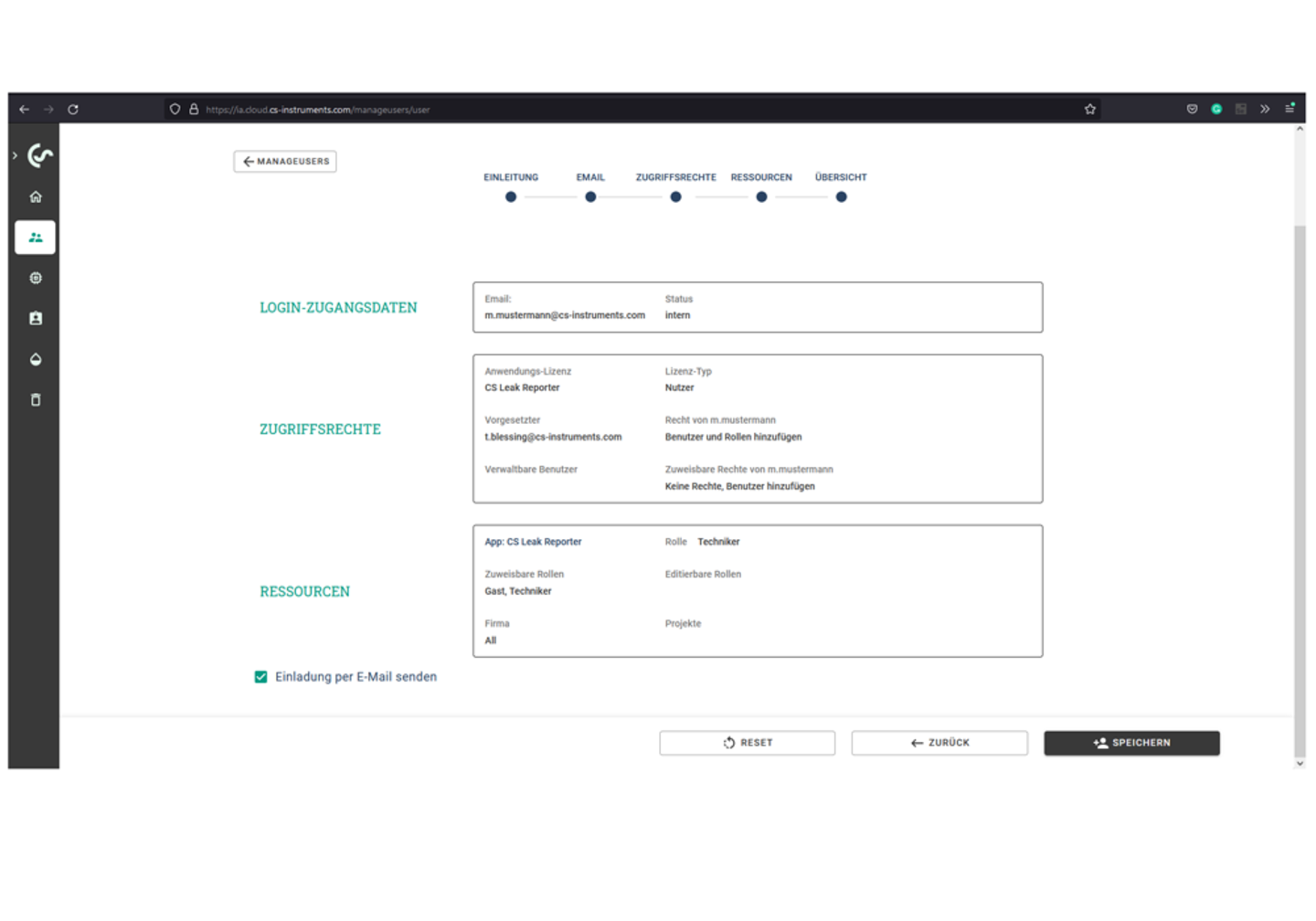 User Interfaces: Benutzer anlegen