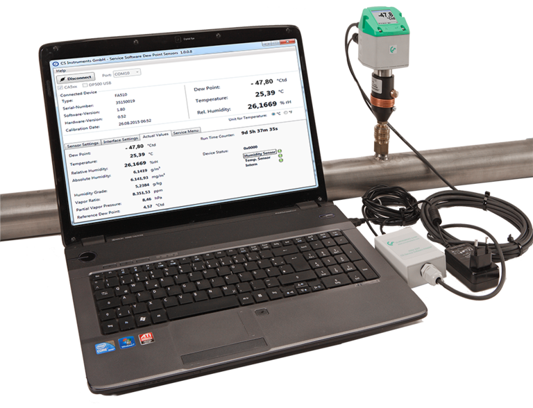 CS Service Software - FA 5xx dew point sensors | CS INSTRUMENTS