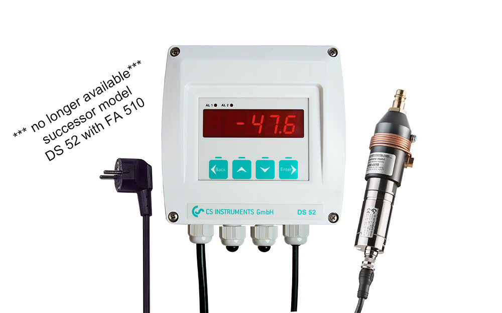 Taupunktmessung für Adsorptionstrockner mit dem DS 52 - Set