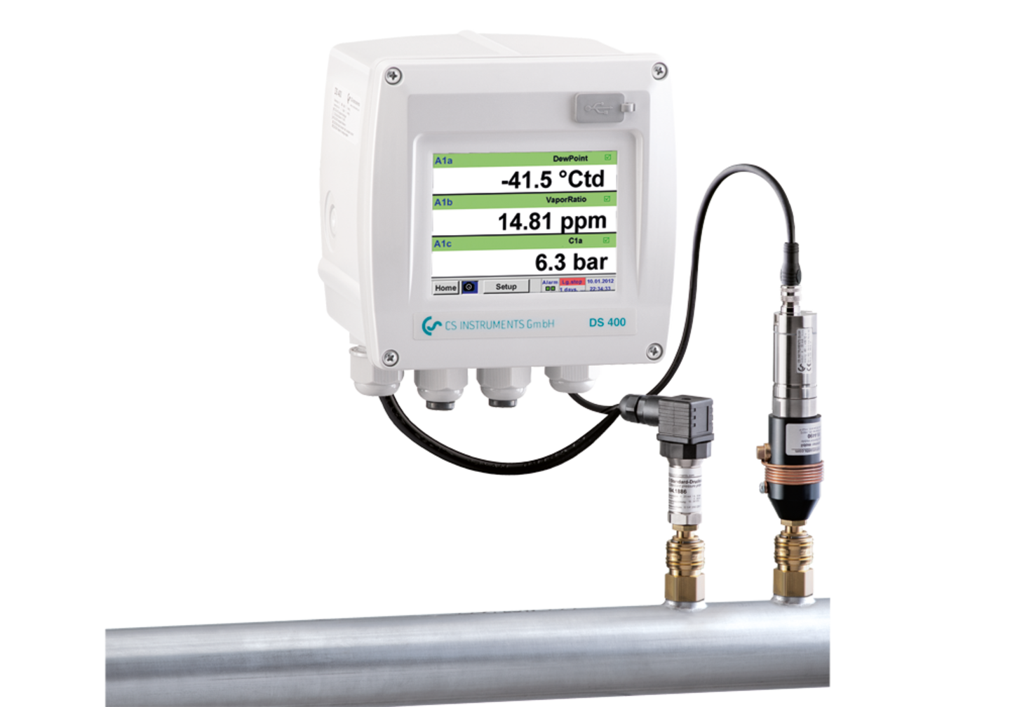 Dew point monitoring for medical compressed air