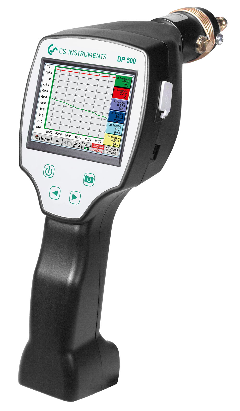 DP 500 - Draagbare dauwpuntmeter met geïntegreerde datalogger