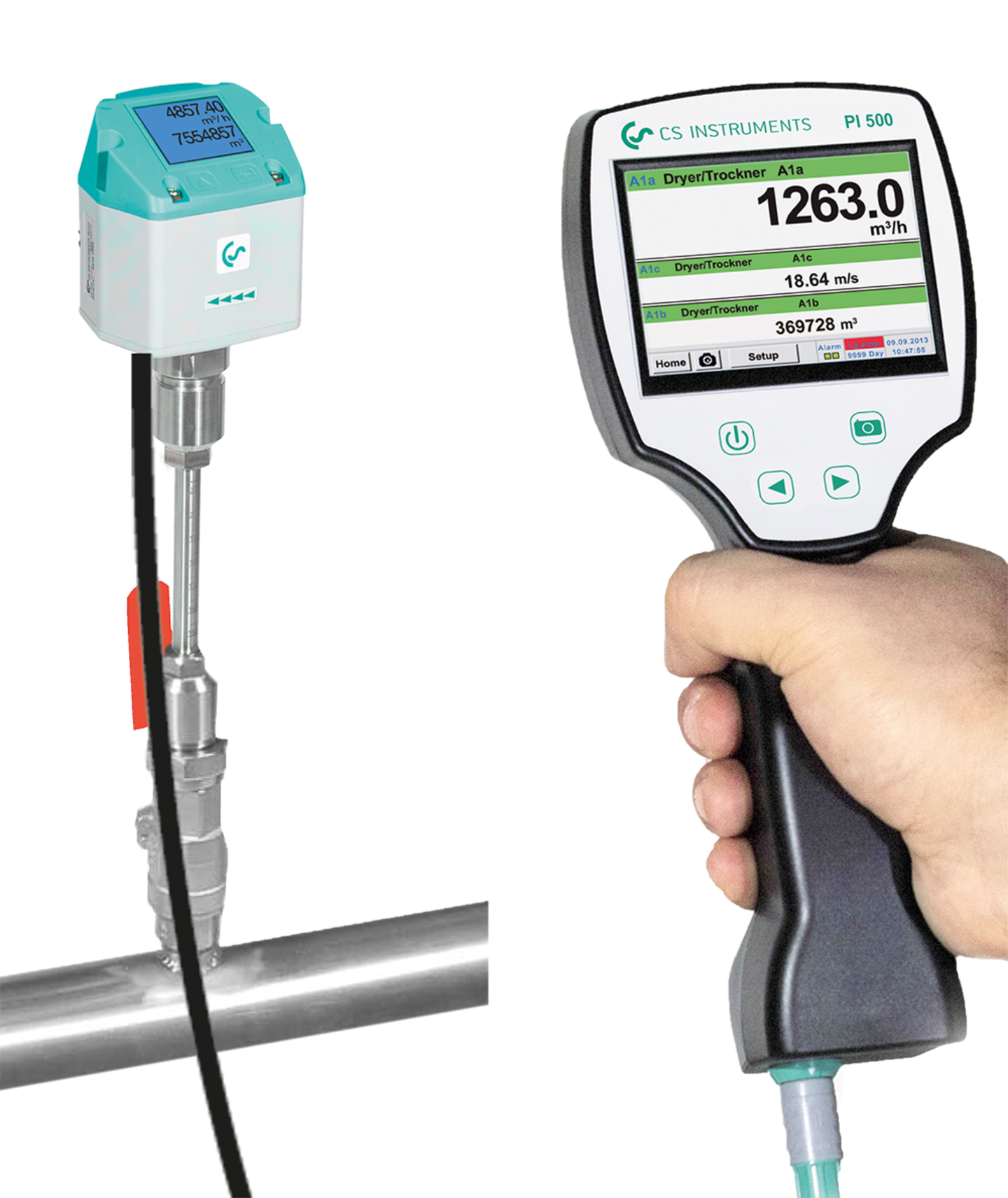Mobile Druckluftverbrauchsmessung mit dem Handmessgerät PI 500
