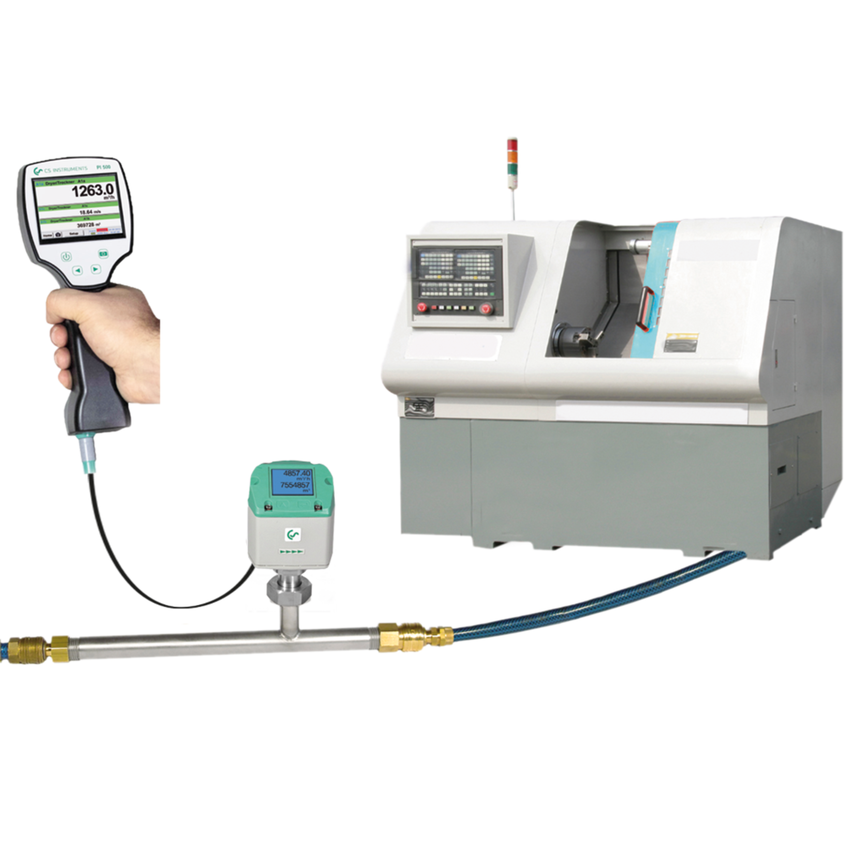 Portable flow meter with integrated data logger - PI 500 | CS INSTRUMENTS