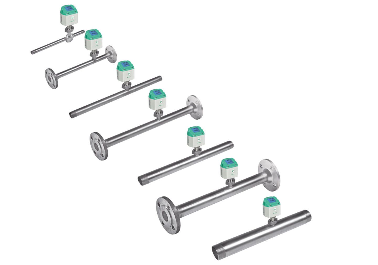 Versions of the VA520 meter for compressed air and gases