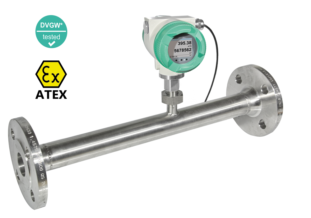 VA 570 - Thermal mass flow meter with integrated measuring section and ATEX and DVGW approval