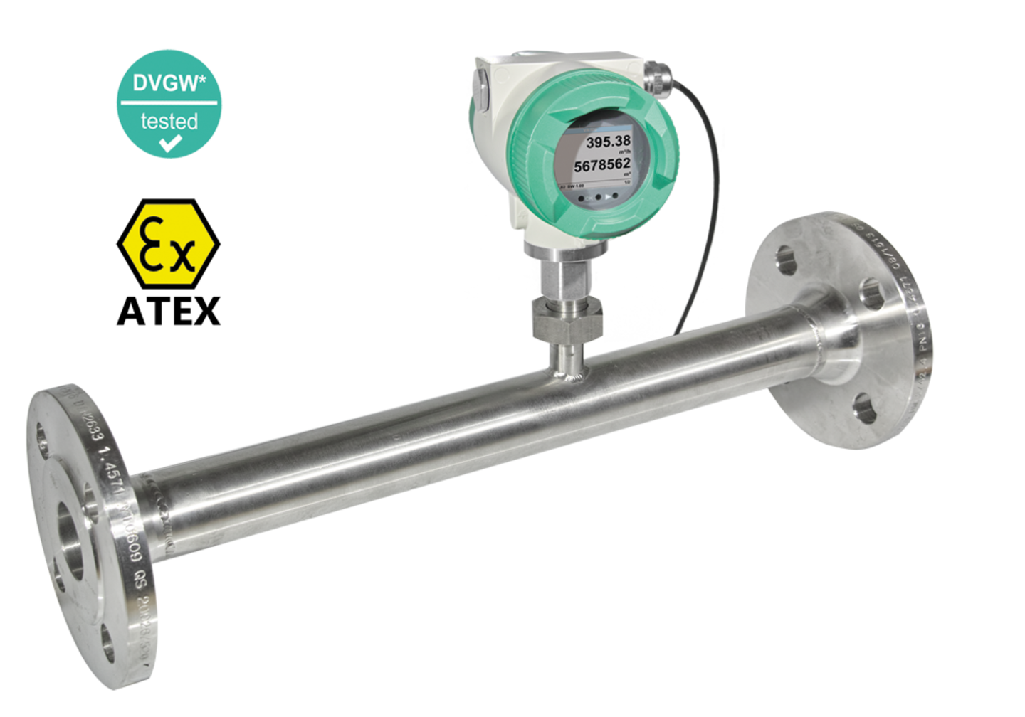 VA 570 - Thermal mass flow meter with integrated measuring section and ATEX and DVGW approval