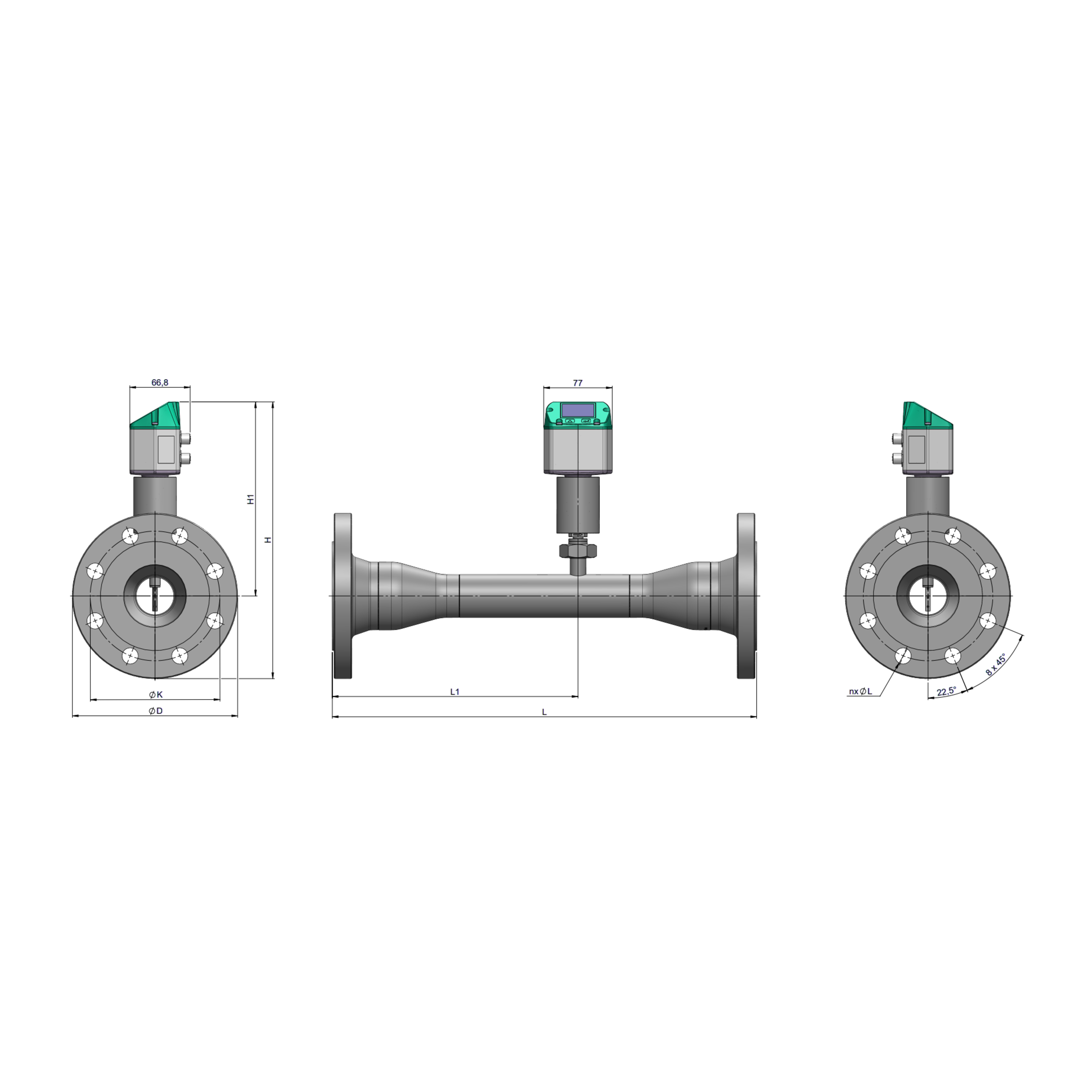 VD 520 - Inline differental pressure flow meter | CS INSTRUMENTS