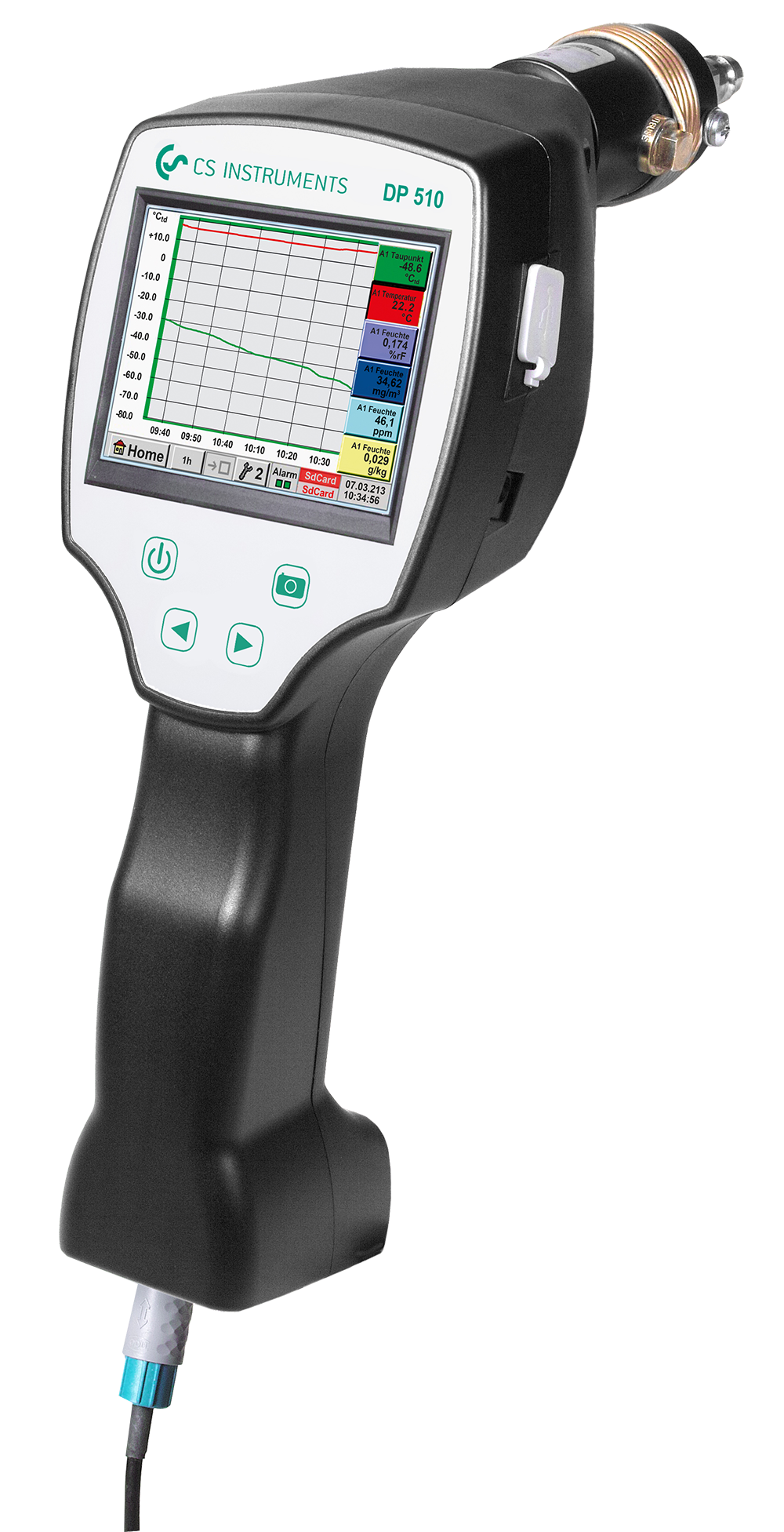 Portable dew point meter shop for compressed air