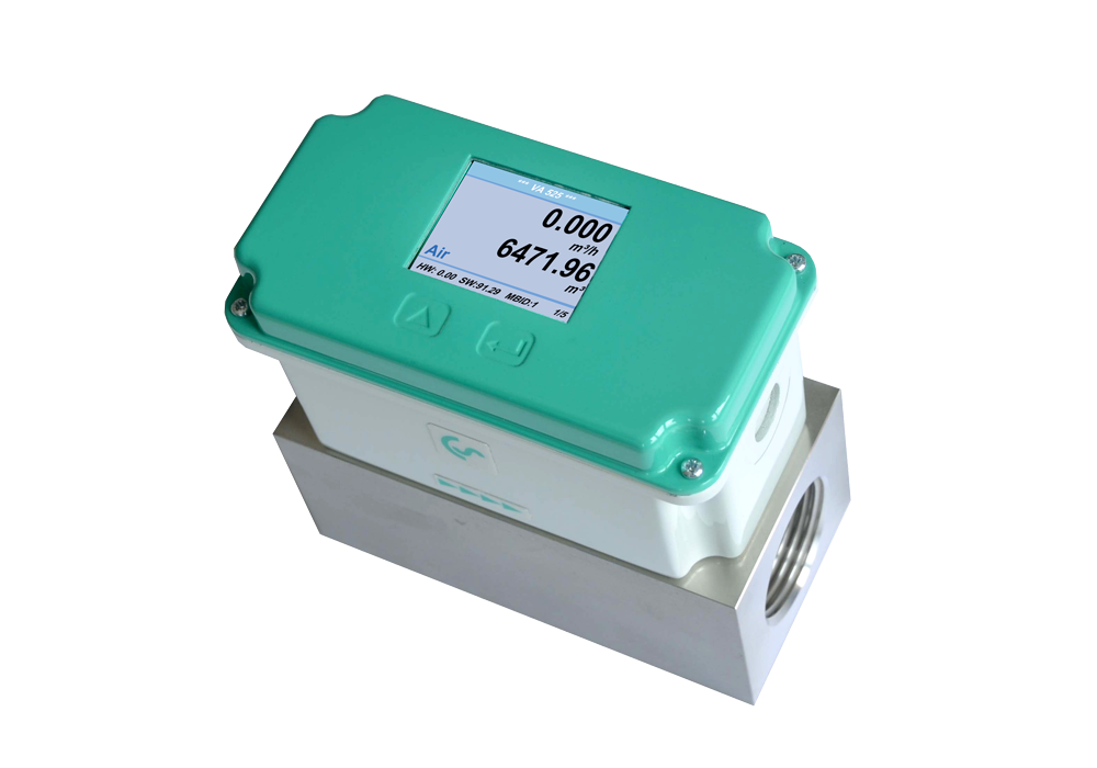 VA 525 - Kompakter Inline-Durchfluss-Sensor mit integriertem Strömungsgleichrichter zur einfachen Installation