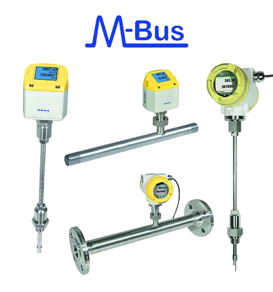 M-Bus flow meters for compressed air, natural and industrial gas
